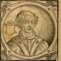Picture 127 of 231 from Historia B. Platinae de vitis pontificum Romanorum : a D.N. Jesu Christo usque ad Paulum II. venetum papam : longe' quam antea emendatior, doctissimarumq[ue] annotationum Onuphrii Panuinii accessione nunc illustrior reddita : cui, eiusdem Onuphrii accurata atque fideli operâ, reliquorum pontificum vitae, usq[ue] ad Pium V. & Antonii Ciccarellae, usq[ue] ad Clementem VIII. qui hodiè sanctæ Romanae Catholicae ecclesiae præsidet, adiunctæ sunt : accesserunt nunc demum omnium pontificum verae effigies : omnia summo studio emendata & correcta (1600), leaf 153