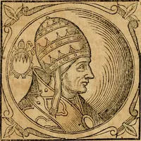 Picture 197 of 231 from Historia B. Platinae de vitis pontificum Romanorum : a D.N. Jesu Christo usque ad Paulum II. venetum papam : longe' quam antea emendatior, doctissimarumq[ue] annotationum Onuphrii Panuinii accessione nunc illustrior reddita : cui, eiusdem Onuphrii accurata atque fideli operâ, reliquorum pontificum vitae, usq[ue] ad Pium V. & Antonii Ciccarellae, usq[ue] ad Clementem VIII. qui hodiè sanctæ Romanae Catholicae ecclesiae præsidet, adiunctæ sunt : accesserunt nunc demum omnium pontificum verae effigies : omnia summo studio emendata & correcta (1600), leaf 265