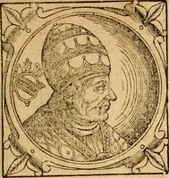 Picture 201 of 231 from Historia B. Platinae de vitis pontificum Romanorum : a D.N. Jesu Christo usque ad Paulum II. venetum papam : longe' quam antea emendatior, doctissimarumq[ue] annotationum Onuphrii Panuinii accessione nunc illustrior reddita : cui, eiusdem Onuphrii accurata atque fideli operâ, reliquorum pontificum vitae, usq[ue] ad Pium V. & Antonii Ciccarellae, usq[ue] ad Clementem VIII. qui hodiè sanctæ Romanae Catholicae ecclesiae præsidet, adiunctæ sunt : accesserunt nunc demum omnium pontificum verae effigies : omnia summo studio emendata & correcta (1600), leaf 278