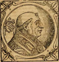 Picture 210 of 231 from Historia B. Platinae de vitis pontificum Romanorum : a D.N. Jesu Christo usque ad Paulum II. venetum papam : longe' quam antea emendatior, doctissimarumq[ue] annotationum Onuphrii Panuinii accessione nunc illustrior reddita : cui, eiusdem Onuphrii accurata atque fideli operâ, reliquorum pontificum vitae, usq[ue] ad Pium V. & Antonii Ciccarellae, usq[ue] ad Clementem VIII. qui hodiè sanctæ Romanae Catholicae ecclesiae præsidet, adiunctæ sunt : accesserunt nunc demum omnium pontificum verae effigies : omnia summo studio emendata & correcta (1600), leaf 331
