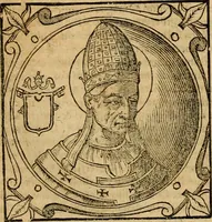 Picture 41 of 231 from Historia B. Platinae de vitis pontificum Romanorum : a D.N. Jesu Christo usque ad Paulum II. venetum papam : longe' quam antea emendatior, doctissimarumq[ue] annotationum Onuphrii Panuinii accessione nunc illustrior reddita : cui, eiusdem Onuphrii accurata atque fideli operâ, reliquorum pontificum vitae, usq[ue] ad Pium V. & Antonii Ciccarellae, usq[ue] ad Clementem VIII. qui hodiè sanctæ Romanae Catholicae ecclesiae præsidet, adiunctæ sunt : accesserunt nunc demum omnium pontificum verae effigies : omnia summo studio emendata & correcta (1600), leaf 55