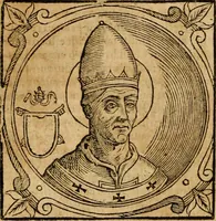 Picture 66 of 231 from Historia B. Platinae de vitis pontificum Romanorum : a D.N. Jesu Christo usque ad Paulum II. venetum papam : longe' quam antea emendatior, doctissimarumq[ue] annotationum Onuphrii Panuinii accessione nunc illustrior reddita : cui, eiusdem Onuphrii accurata atque fideli operâ, reliquorum pontificum vitae, usq[ue] ad Pium V. & Antonii Ciccarellae, usq[ue] ad Clementem VIII. qui hodiè sanctæ Romanae Catholicae ecclesiae præsidet, adiunctæ sunt : accesserunt nunc demum omnium pontificum verae effigies : omnia summo studio emendata & correcta (1600), leaf 81