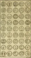 An illustration from Historia Byzantina duplici commentario illustrata : prior, Familias ac stemmata imperatorum constantinopolianorum, cum eorundem augustorum nomismatibus, & aliquot iconibus : praeterea familias dalmaticas & turcicas complecticur : alter, Descriptionem urbis constantinopolitanae, qualis extitit sub imperatoribus christianis (1680)