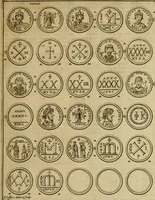 An illustration from Historia Byzantina duplici commentario illustrata : prior, Familias ac stemmata imperatorum constantinopolianorum, cum eorundem augustorum nomismatibus, & aliquot iconibus : praeterea familias dalmaticas & turcicas complecticur : alter, Descriptionem urbis constantinopolitanae, qualis extitit sub imperatoribus christianis (1680)