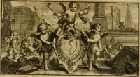 An illustration from Historia Byzantina duplici commentario illustrata : prior, Familias ac stemmata imperatorum constantinopolianorum, cum eorundem augustorum nomismatibus, & aliquot iconibus : praeterea familias dalmaticas & turcicas complecticur : alter, Descriptionem urbis constantinopolitanae, qualis extitit sub imperatoribus christianis (1680)