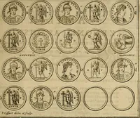 An illustration from Historia Byzantina duplici commentario illustrata : prior, Familias ac stemmata imperatorum constantinopolianorum, cum eorundem augustorum nomismatibus, & aliquot iconibus : praeterea familias dalmaticas & turcicas complecticur : alter, Descriptionem urbis constantinopolitanae, qualis extitit sub imperatoribus christianis (1680)