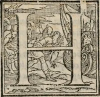 An illustration from Historia degli imperatori Greci descritta da Niceta Acominato da Chone ... in XIX. libri ; li quali seguono, lascia il Zonara, dal M.CXVII. fino al M.CCIII. nel qual tempo si uede la declinatione del Imperio : questi sono aggiunti Gli annali degli Imperatori di Constantinopoli, con l' Historia delle parti dell' Oriente scritta da Haithone ... tradotti in lingua Italiana da M. Ioseppe Horologgi (1562)