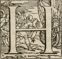 An illustration from Historia degli imperatori Greci descritta da Niceta Acominato da Chone ... in XIX. libri ; li quali seguono, lascia il Zonara, dal M.CXVII. fino al M.CCIII. nel qual tempo si uede la declinatione del Imperio : questi sono aggiunti Gli annali degli Imperatori di Constantinopoli, con l' Historia delle parti dell' Oriente scritta da Haithone ... tradotti in lingua Italiana da M. Ioseppe Horologgi (1562)