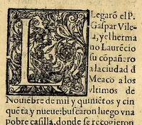 An illustration from Historia de las missiones que han hecho los religiosos de la Compañia de Iesus, para predicar el Sancto Euangelio en la India oriental, y en los reynos de la China y Iapon. (1601)