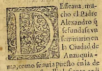 An illustration from Historia de las missiones que han hecho los religiosos de la Compañia de Iesus, para predicar el Sancto Euangelio en la India oriental, y en los reynos de la China y Iapon. (1601)