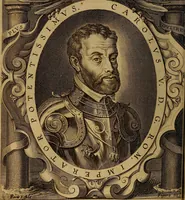An illustration from Historia de la vida y hechos del emperador Carlos V. maximo : fortissimo, rey catholico de España, y de las Indias, islas, y tierra firme del mar oceano, &c (1681)