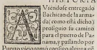An illustration from Historia del descubrimiento y conquista de las prouincias del Peru, : y de los successos que en ella ha auido, desde que se conquistò, hasta que el licenciado de la Gasca obispo de Siguença boluio a estos reynos: y de las cosas naturales que en la dicha prouincia se hallan dignas de memoria. (1578)