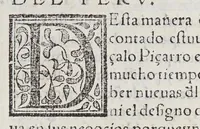 An illustration from Historia del descubrimiento y conquista de las prouincias del Peru, : y de los successos que en ella ha auido, desde que se conquistò, hasta que el licenciado de la Gasca obispo de Siguença boluio a estos reynos: y de las cosas naturales que en la dicha prouincia se hallan dignas de memoria. (1578)