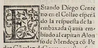 An illustration from Historia del descubrimiento y conquista de las prouincias del Peru, : y de los successos que en ella ha auido, desde que se conquistò, hasta que el licenciado de la Gasca obispo de Siguença boluio a estos reynos: y de las cosas naturales que en la dicha prouincia se hallan dignas de memoria. (1578)
