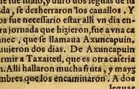 An illustration from Historia de Mexico, : con el descubrimiento de la Nueua España, conquistada por el muy illustre y valeroso principe don Fernando Cortes ... (1554)