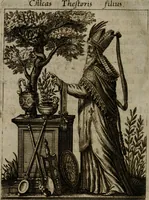An illustration from Historia deorum fatidicorum, vatum, sibyllarum, phoebadum, apud priscos illustrium : cum eorum iconibus : præposita est dissertatio de divinatione et oraculis (1675)