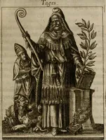 An illustration from Historia deorum fatidicorum, vatum, sibyllarum, phoebadum, apud priscos illustrium : cum eorum iconibus : præposita est dissertatio de divinatione et oraculis (1675)