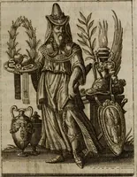 An illustration from Historia deorum fatidicorum, vatum, sibyllarum, phoebadum, apud priscos illustrium : cum eorum iconibus : præposita est dissertatio de divinatione et oraculis (1675)