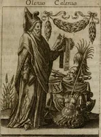 An illustration from Historia deorum fatidicorum, vatum, sibyllarum, phoebadum, apud priscos illustrium : cum eorum iconibus : præposita est dissertatio de divinatione et oraculis (1675)