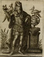 An illustration from Historia deorum fatidicorum, vatum, sibyllarum, phoebadum, apud priscos illustrium : cum eorum iconibus : præposita est dissertatio de divinatione et oraculis (1675)
