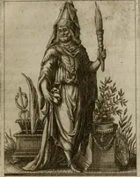 An illustration from Historia deorum fatidicorum, vatum, sibyllarum, phoebadum, apud priscos illustrium : cum eorum iconibus : præposita est dissertatio de divinatione et oraculis (1675)