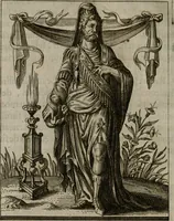 An illustration from Historia deorum fatidicorum, vatum, sibyllarum, phoebadum, apud priscos illustrium : cum eorum iconibus : præposita est dissertatio de divinatione et oraculis (1675)