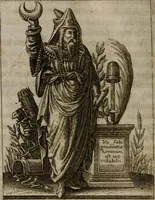 An illustration from Historia deorum fatidicorum, vatum, sibyllarum, phoebadum, apud priscos illustrium : cum eorum iconibus : præposita est dissertatio de divinatione et oraculis (1675)