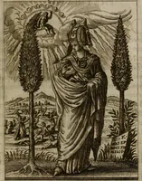 An illustration from Historia deorum fatidicorum, vatum, sibyllarum, phoebadum, apud priscos illustrium : cum eorum iconibus : præposita est dissertatio de divinatione et oraculis (1675)