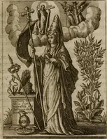 An illustration from Historia deorum fatidicorum, vatum, sibyllarum, phoebadum, apud priscos illustrium : cum eorum iconibus : præposita est dissertatio de divinatione et oraculis (1675)