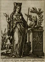 An illustration from Historia deorum fatidicorum, vatum, sibyllarum, phoebadum, apud priscos illustrium : cum eorum iconibus : præposita est dissertatio de divinatione et oraculis (1675)