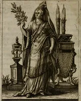 An illustration from Historia deorum fatidicorum, vatum, sibyllarum, phoebadum, apud priscos illustrium : cum eorum iconibus : præposita est dissertatio de divinatione et oraculis (1675)
