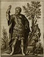 An illustration from Historia deorum fatidicorum, vatum, sibyllarum, phoebadum, apud priscos illustrium : cum eorum iconibus : præposita est dissertatio de divinatione et oraculis (1675)