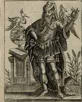 An illustration from Historia deorum fatidicorum, vatum sybillarum, phoebadum, apud priscos illustrium : cum eorum iconibus : praeposita est disertatio de divinatione & oraculis (1680)