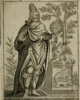 An illustration from Historia deorum fatidicorum, vatum sybillarum, phoebadum, apud priscos illustrium : cum eorum iconibus : praeposita est disertatio de divinatione & oraculis (1680)