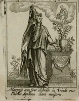 Picture 40 of 51 from Historia deorum fatidicorum, vatum sybillarum, phoebadum, apud priscos illustrium : cum eorum iconibus : praeposita est disertatio de divinatione & oraculis (1680), leaf 170