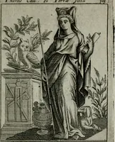 Picture 47 of 51 from Historia deorum fatidicorum, vatum sybillarum, phoebadum, apud priscos illustrium : cum eorum iconibus : praeposita est disertatio de divinatione & oraculis (1680), leaf 188