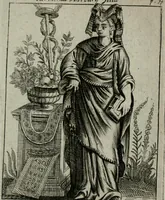 An illustration from Historia deorum fatidicorum, vatum sybillarum, phoebadum, apud priscos illustrium : cum eorum iconibus : praeposita est disertatio de divinatione & oraculis (1680)