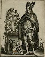 An illustration from Historia deorum fatidicorum, vatum sybillarum, phoebadum, apud priscos illustrium : cum eorum iconibus : praeposita est disertatio de divinatione & oraculis (1680)