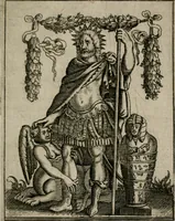 An illustration from Historia deorum fatidicorum, vatum sybillarum, phoebadum, apud priscos illustrium : cum eorum iconibus : praeposita est disertatio de divinatione & oraculis (1680)