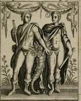 An illustration from Historia deorum fatidicorum, vatum sybillarum, phoebadum, apud priscos illustrium : cum eorum iconibus : praeposita est disertatio de divinatione & oraculis (1680)