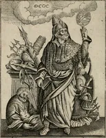 An illustration from Historia deorum fatidicorum, vatum sybillarum, phoebadum, apud priscos illustrium : cum eorum iconibus : praeposita est disertatio de divinatione & oraculis (1680)