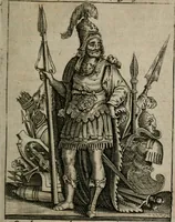 An illustration from Historia deorum fatidicorum, vatum sybillarum, phoebadum, apud priscos illustrium : cum eorum iconibus : praeposita est disertatio de divinatione & oraculis (1680)