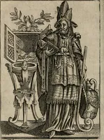 An illustration from Historia deorum fatidicorum, vatum sybillarum, phoebadum, apud priscos illustrium : cum eorum iconibus : praeposita est disertatio de divinatione & oraculis (1680)