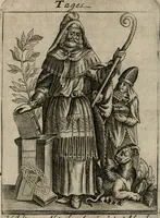 Picture 22 of 51 from Historia deorum fatidicorum, vatum sybillarum, phoebadum, apud priscos illustrium : cum eorum iconibus : praeposita est disertatio de divinatione & oraculis (1680), leaf 95