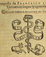 An illustration from Historia di don Ferdinando Cortes, e marchese della Valle, capitan valorosissimo, con le sue maravigliose prodezze nel tempo, che discopri, & acquisto la Nuoua Spagna. Parte terza. (1560)
