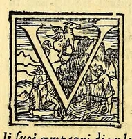 An illustration from Historia di Mexico, et quando si discoperse la nuoua Hispagne, conquistata per illustriss. et ualoroso principe. don Ferdinando Cortese marchese del Valle. (1556)