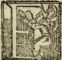 An illustration from Historia do bemauenturado Sam Ioão de Sahagum, patrão Salamantino, primeyra[-segunda] parte (1609)