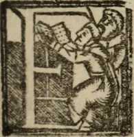 An illustration from Historia do bemauenturado Sam Ioão de Sahagum, patrão Salamantino, primeyra[-segunda] parte (1609)