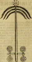An illustration from Historiae anglicanae scriptores X. Simeon monachus Dunelmensis. Johannes prior Hagustaldensis. Ricardus prior Hagustaldensis. Ailredus abbas Rievallensis. Radulphus de Diceto Londoniensis. Johannes Brompton Jornallensis. Gervasius monachus Dorobornensis. Thomas Stubbs dominicanus. Guilielmus Thorn Cantuariensis. Henricus Knighton Leicestrensis. Ex vetustis manuscriptis, nunc primum in lucem editi. Adjectis variis lectionibus, glossario, indicéque copioso (1652)