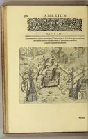Picture 35 of 44 from Historiae antipodum, siue Novi orbis, qui vulgo Americae, & Indiae Occidentalis nomine vsurpatur, pars tertia, : Complectens admirandam cum ipsius terrae Brasiliae, tum incolarum eius barbarorum & antropophagorum historiam libris tribus descriptam: Quorum I. Primo continetur narratio profectionis Ioannis Stadij Hessi in Brasiliam, qui à barbaris interceptus, nouemque menses inter eos versatus est, II. Diegesis historica naturam coeli solique Brasiliensis, vt & auiam, ferarum, piscium, arborum item caeterorumq[ue] vegetabilium illius terrae experimens. III. Luculientissima descriptio itineris Iohannis Lerij Burgundi, quod in easdem terras suscepit. (1630), leaf 114